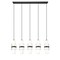 Z-Lite Cayden Linear Chandelier, 5-Light, 4.75in W x 42in L x 16.75in H, Matte Black/Clear, Etched Opal 1946P-5L-MB - alternate 5